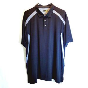 PGA Tour Men's XL Motion Flux 360 Polo Shirt Golf Short Sleeve Black Gray